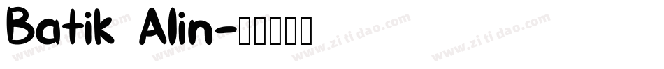 Batik Alin字体转换